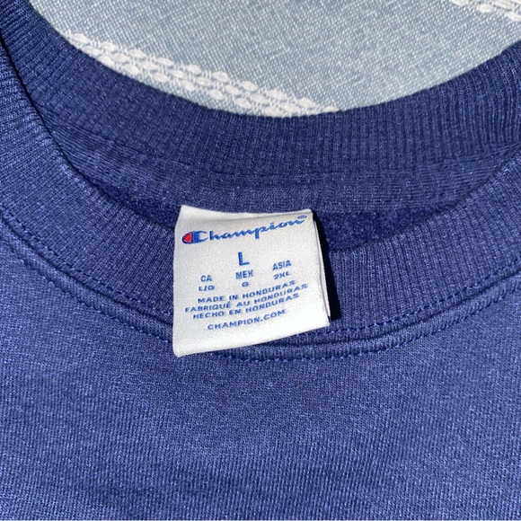 Champion‎ Football Navy Unisex Pullover Sweater Large - Picture 3 of 8